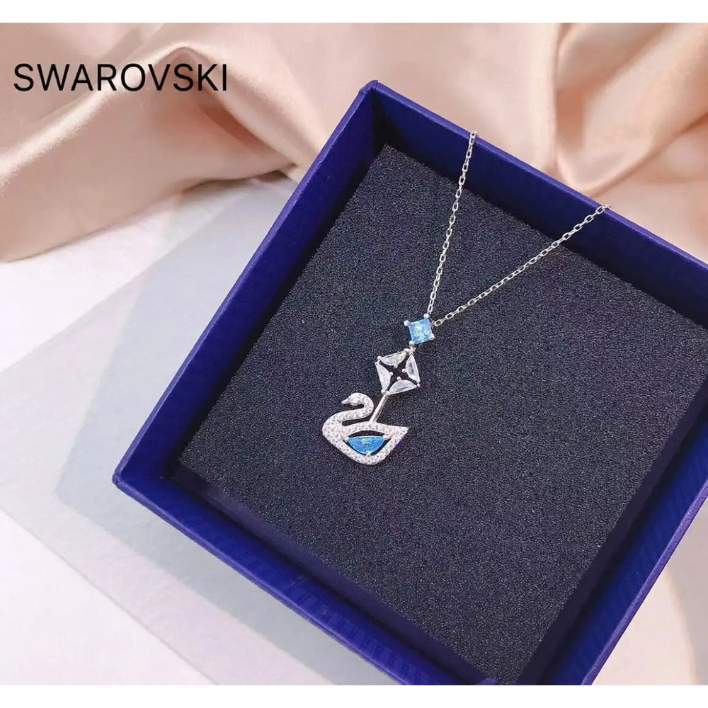 Swarovski Long Blue Diamond Swan